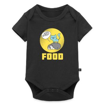 Katzenfischfutter, das coole Geschenkidee träumt - Baby Premium Kurzarmbody - Schwarz - Vorne