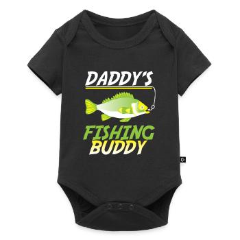 Cadeau drôle de poisson de copain de pêche de papa - Body à manches courtes Premium Bébé - noir - Devant