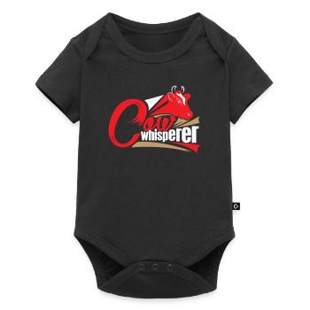 Funny Cow Whisperer Farmer Farming Cows Dairy Gift - Baby Premium short-sleeve bodysuit - black - Front