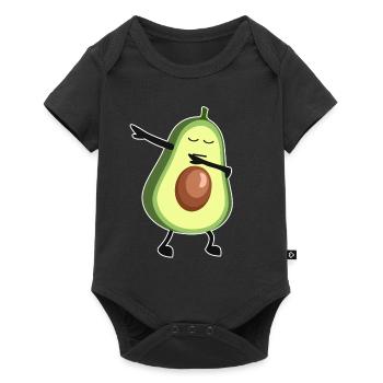 Avocado Kawaii Comic Dancing Sports Gift Cute - Baby Premium short-sleeve bodysuit - black - Front
