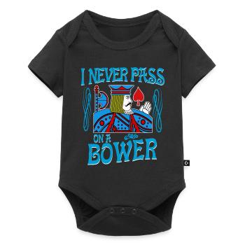 Euchre I Never Pass On A Bower Card Playing T - Baby Premium short-sleeve bodysuit - black - Front