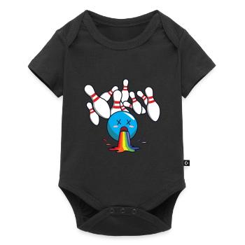 Bowling bowling rainbow - Baby Premium short-sleeve bodysuit - black - Front
