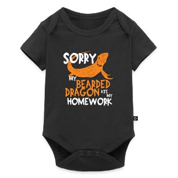 Chemise de lézard de dragons barbus drôle cadeau enfants - Body à manches courtes Premium Bébé - noir - Devant