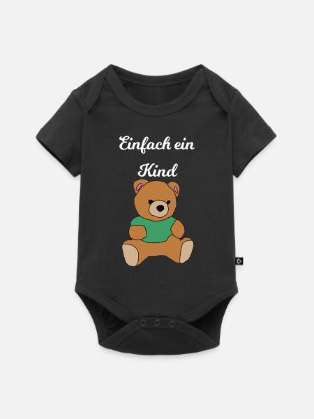 Teddybär - Baby Premium Kurzarmbody - Schwarz