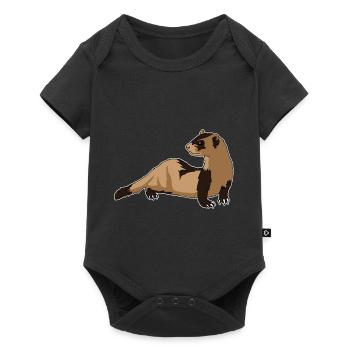 Furet Weasel Mader Comic, idée cadeau Kawaii - Body à manches courtes Premium Bébé - noir - Devant