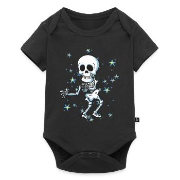 Skelett Halloween Floss Like A Boss Flossing Dance - Baby Premium Kurzarmbody - Schwarz - Vorne