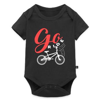 Bicycle gift hobby sport women's bike - Baby Premium short-sleeve bodysuit - black - Front