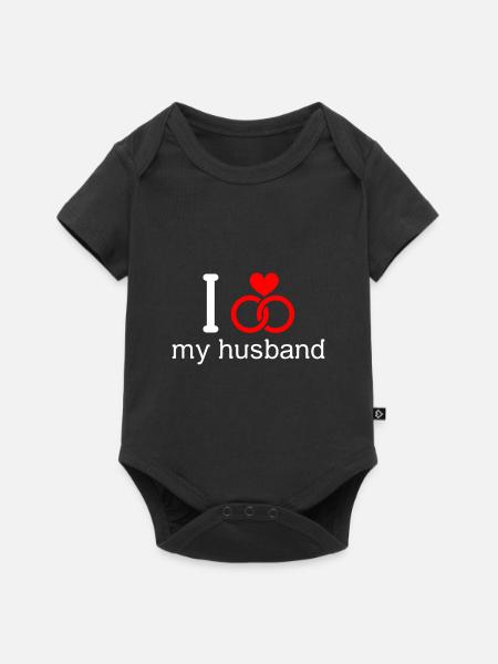 Ehemann - Baby Premium Kurzarmbody - Schwarz