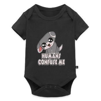 Dog Pug Pet Doggy head tilt cute dogs doglovers new tshirt - Baby Premium short-sleeve bodysuit - black - Front