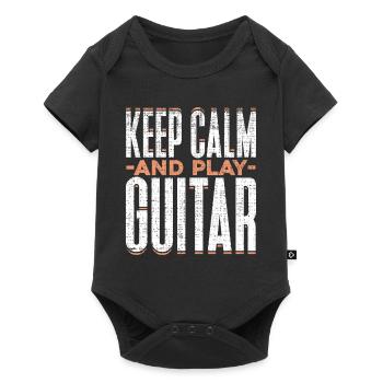 Keep Calm and Play Guitar Say Guitar - Baby Premium short-sleeve bodysuit - black - Front