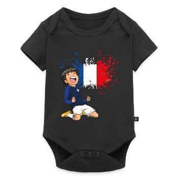 Maillot de football France France - Body à manches courtes Premium Bébé - noir - Devant