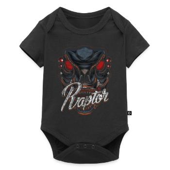 Cyborg Raptor Dinosaur Scifi - Body à manches courtes Premium Bébé - noir - Devant