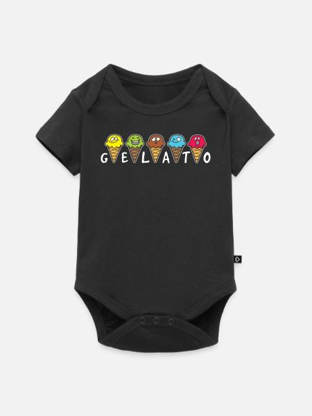 Gelato Eis Eisdiele - Baby Premium Kurzarmbody - Schwarz