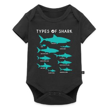 Types de cadeaux de chemise de requin styles de requin - Body à manches courtes Premium Bébé - noir - Devant
