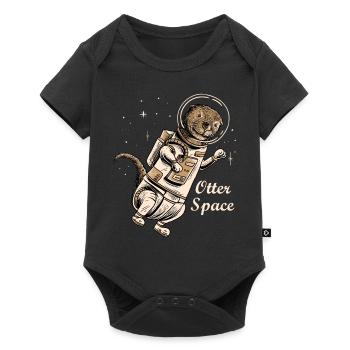 Chemise de loutre d'espace pour les amateurs de furet mignon de loutre - Body à manches courtes Premium Bébé - noir - Devant