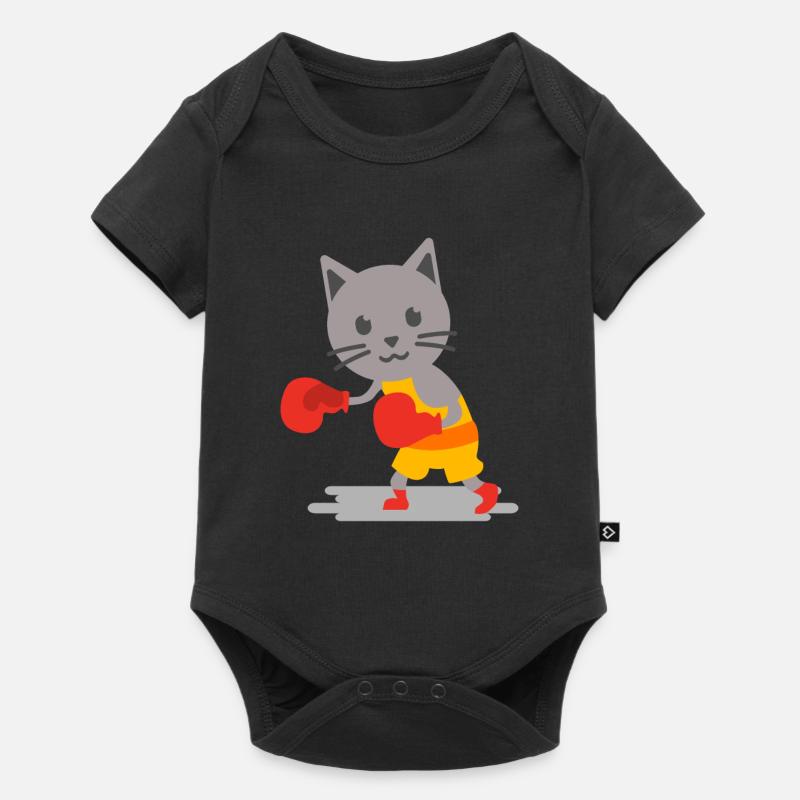 Chat de boxe - Body à manches courtes Premium Bébé - noir
