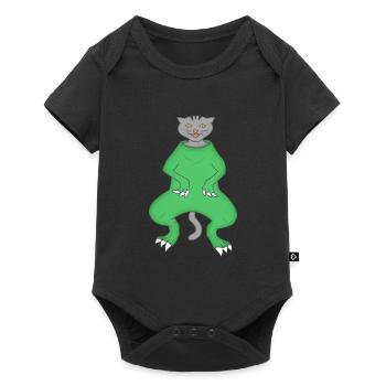 Cat disguise dinosaur - Baby Premium short-sleeve bodysuit - black - Front