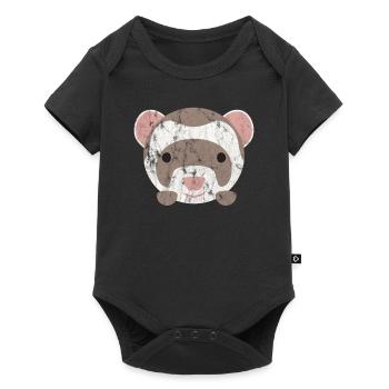 Animaux mignons - Body à manches courtes Premium Bébé - noir - Devant
