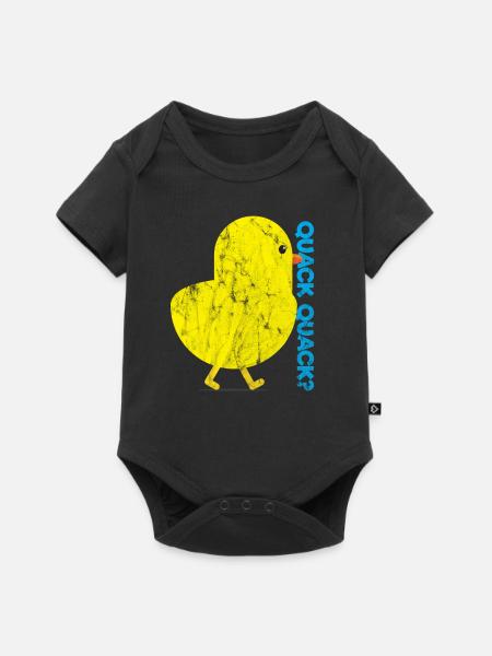 Animals Chicken Quack - Baby Premium Kurzarmbody - Schwarz