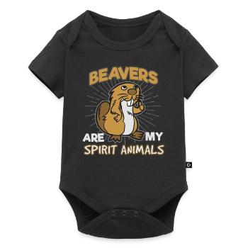 Bieber - Baby Premium Kurzarmbody - Schwarz - Vorne