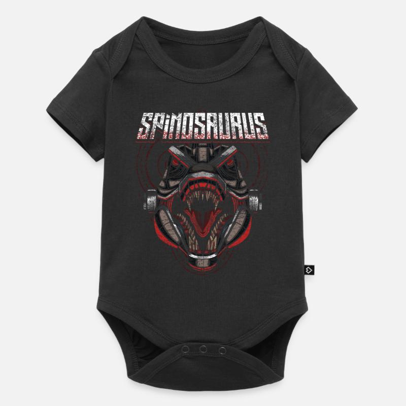 Roboter Dino - Baby Premium Kurzarmbody - Schwarz