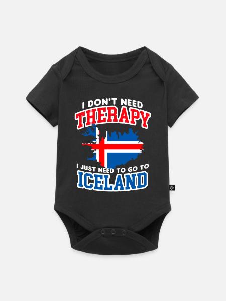 Island - Baby Premium Kurzarmbody - Schwarz