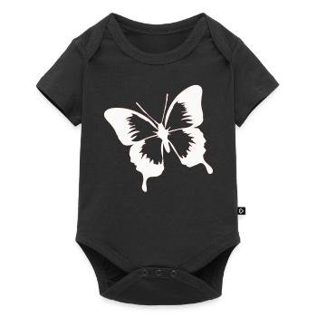 Motif animal mignon papillon doux - Body à manches courtes Premium Bébé - noir - Devant