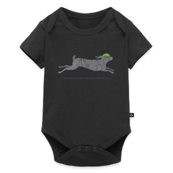 Animaux lapins - Body à manches courtes Premium Bébé - noir - Devant