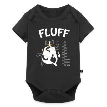 Fluff Sie das Welt Shirt - Funny Cat Kitten - Baby Premium Kurzarmbody - Schwarz - Vorne