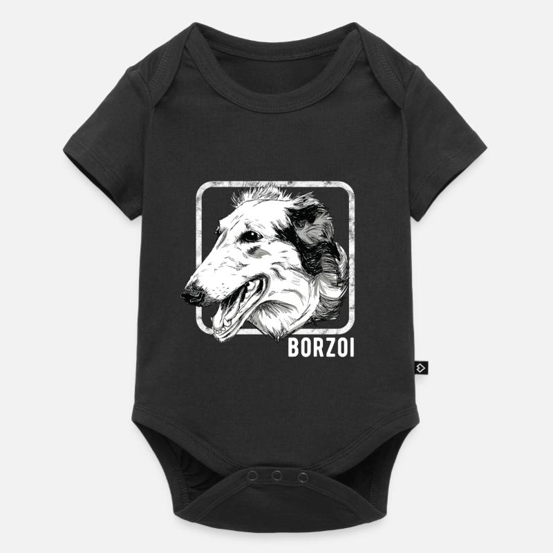 Chiens - Borzoi - Body à manches courtes Premium Bébé - noir