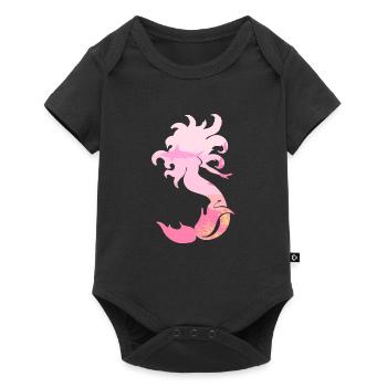 Meerjungfrau Seejungfrau Nixe Märchen - Baby Premium Kurzarmbody - Schwarz - Vorne