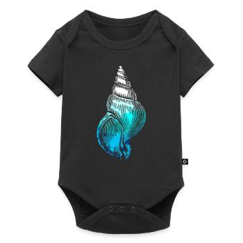 Vie marine sous-marine Seashell mer profonde - Body à manches courtes Premium Bébé - noir - Devant