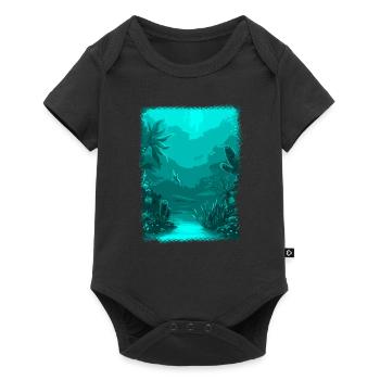 aquarium sous-marin plongée sous-marine corail - Body à manches courtes Premium Bébé - noir - Devant