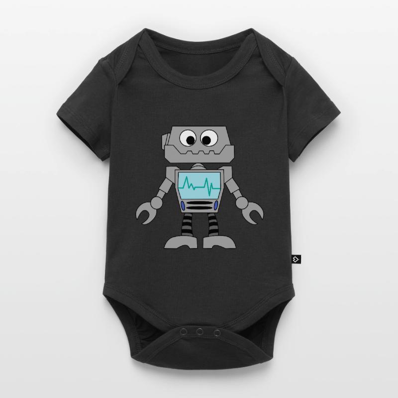 Roboter Technik Computer Elektronik Geschenkidee Baby Premium Kurzarmbody