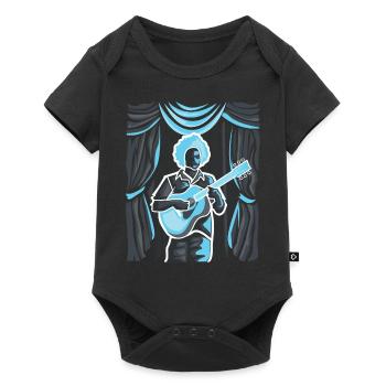 Akustik Gitarrist - Baby Premium Kurzarmbody - Schwarz - Vorne