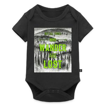 Nicht alle, die wandern, sind verlorenes wanderndes Hemd - Baby Premium Kurzarmbody - Schwarz - Vorne