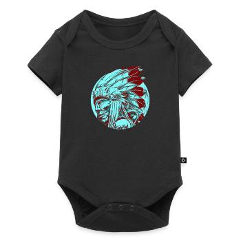 Native Indians Feather Jewelry Native Chieftain - Baby Premium short-sleeve bodysuit - black - Front