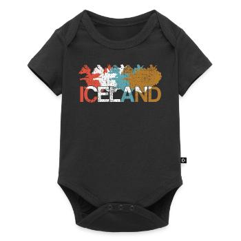 Island - Baby Premium Kurzarmbody - Schwarz - Vorne