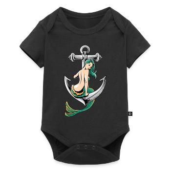 Sirem école ancre marin fille pirate t shirt - Body à manches courtes Premium Bébé - noir - Devant