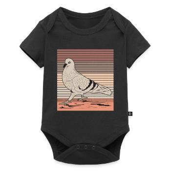 Pigeon street pigeon retro bird pigeon fancier - Baby Premium short-sleeve bodysuit - black - Front