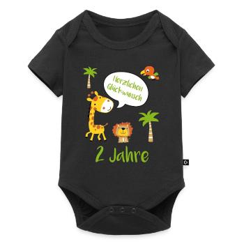 2nd Birthday Second Bday Happy Birthday T-Shirt - Baby Premium short-sleeve bodysuit - black - Front