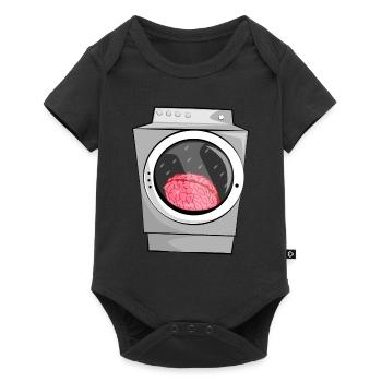 Brainwash in the washing machine - Baby Premium short-sleeve bodysuit - black - Front