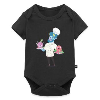 Chef Chef Cadeau Chef Cuisine Monstre Horreur - Body à manches courtes Premium Bébé - noir - Devant