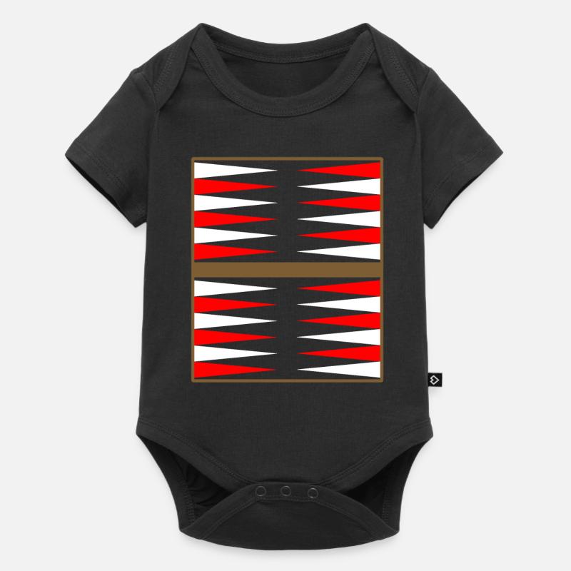 Backgammon - Baby Premium Kurzarmbody - Schwarz