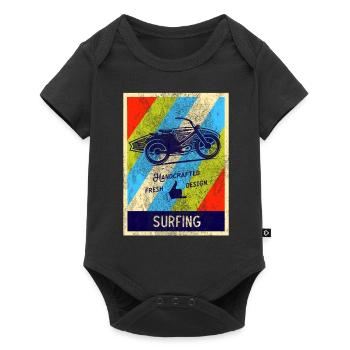 Surfing Retro Vintage Old School - Baby Premium short-sleeve bodysuit - black - Front