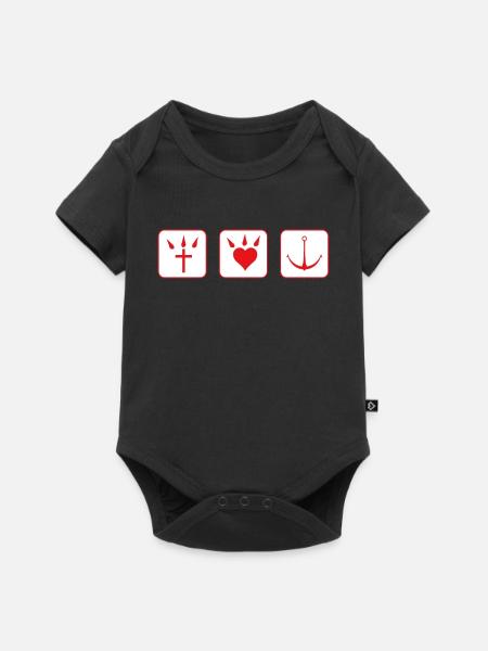 glaube liebe hoffnung - Baby Premium Kurzarmbody - Schwarz