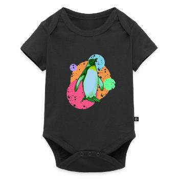 Oiseau marin pingouin pôle sud - Body à manches courtes Premium Bébé - noir - Devant