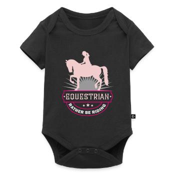 Horse riding Horse riding Horse saying Funny sayings - Baby Premium short-sleeve bodysuit - black - Front