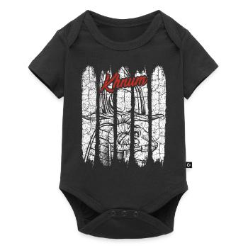 Vintage Retro Style Khnum Silhouette God - Baby Premium short-sleeve bodysuit - black - Front