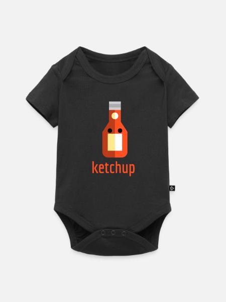 Ketchup - Baby Premium Kurzarmbody - Schwarz